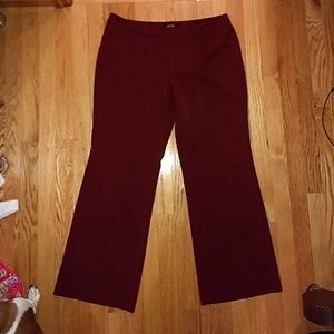 Apt. 9 Maroon Red Trousers - Modern Fit